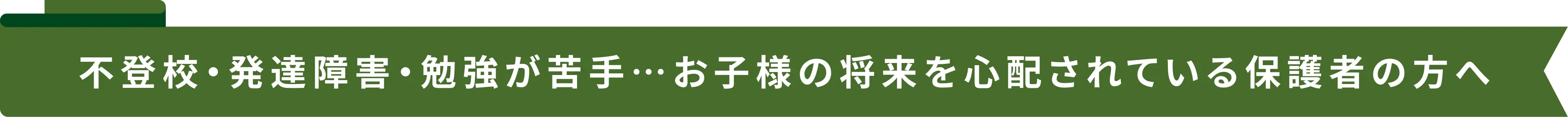 不登校・発達障害・勉強が苦手•••。お子様の将来を心配されている保護者様へ